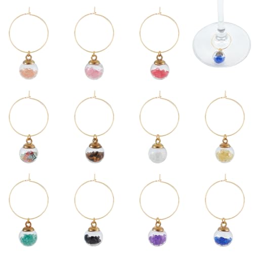 UNICRAFTALE 22 Stk 11 Farben Weinglas Anhänger Glas Rund Stern Glitzer Pailletten Erkennungs Markierungen Anhänger Creolen Ohrring Anhänger Für Halloween Weihnachten Cocktail Verkostungsparty UNICRAFTALE 22 Stk 11 Farben Weinglas Anhänger Glas Rund Stern Glitzer Pailletten Erkennungs Markierungen Anhänger Creolen Ohrring Anhänger Für Halloween Weihnachten Cocktail Verkostungsparty von UNICRAFTALE