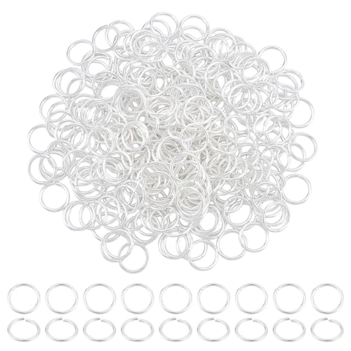 UNICRAFTALE 300 Stück Offene Biegeringe 10mm Runde Biegeringe 18 Gauge Verbindungsringe Metallspaltringe Für Die Schmuckherstellung DIY Schlüsselanhänger Armbänder Ohrringe Halsketten Charms Reparatur von UNICRAFTALE