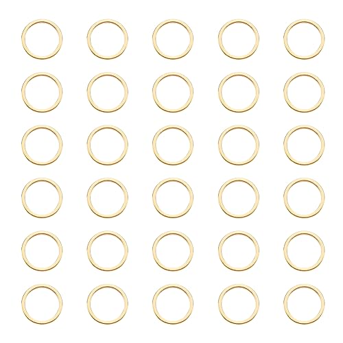 UNICRAFTALE 40 Stück 12 mm Durchmesser 304 Edelstahl Verbindungsring Metall O Ring Goldene Runde Ring Kreisrahmen Verbindungsring Schmuck Für Armband Halskette Schmuckherstellung von UNICRAFTALE