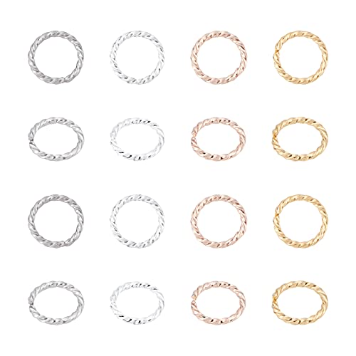 UNICRAFTALE 48St. 4 Farben 8mm Metall Sprungringe Offene Biegeringe Edelstahl Verbindungsringe Für Designschmuck Für Armbänder, Halsketten Schmuckherstellung Handwerk von UNICRAFTALE