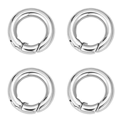 UNICRAFTALE 4Stk Edelstahl Karabiner Ringe 15mm Innere Schlüsselanhänger Karabinerhaken Schnappverschlüsse Spring Gate Ringe Für Taschen Geldbörsen Schulterriemen Schlüsselanhänger von UNICRAFTALE