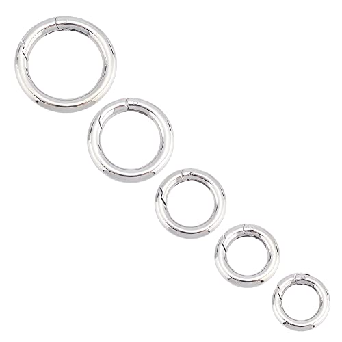 UNICRAFTALE 5 Stk Karabiner Ringe 304 Edelstahl Schnappverschlüsse 10~20mm Innere Runde Karabinerhaken Schlüsselanhänger Spring Gate Ringe Für Taschen Geldbörsen Schulterriemen Schlüsselanhänger von UNICRAFTALE