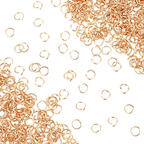 UNICRAFTALE 500 Stücke 6mm Goldene Sprungring Edelstahl Biegeringe Offene Biegeringe Metall Jump Rings Schmuckzubehör Für Schmuckherstellung Handwerk Projekte Und Halskette Reparatur von UNICRAFTALE