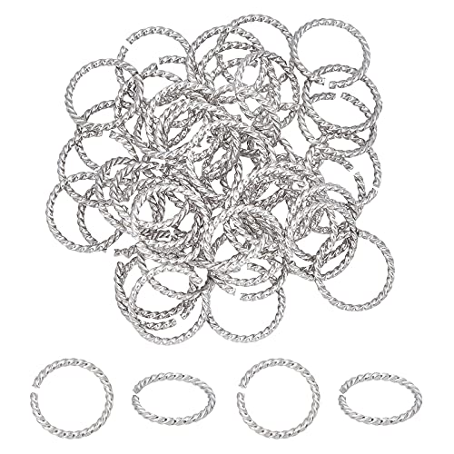 UNICRAFTALE 50St 12mm Twist Runde Jumps Rings Offene Verbindungsringe Edelstahl Metall Sprungringe DIY Biegeringe Schmuckverbinder Für DIY Armband Halskette Ohrring Schmuckherstellung von UNICRAFTALE