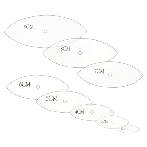 UNICRAFTALE 8 Stück 8 Größen Zeichenvorlage „Pferdeauge“ Transparentes Acryl Wiederverwendbare Zeichenvorlage Geometrische Vorlage Malschablonen Für Heimwerker Scrapbooking Schulprojekte Basteln von UNICRAFTALE