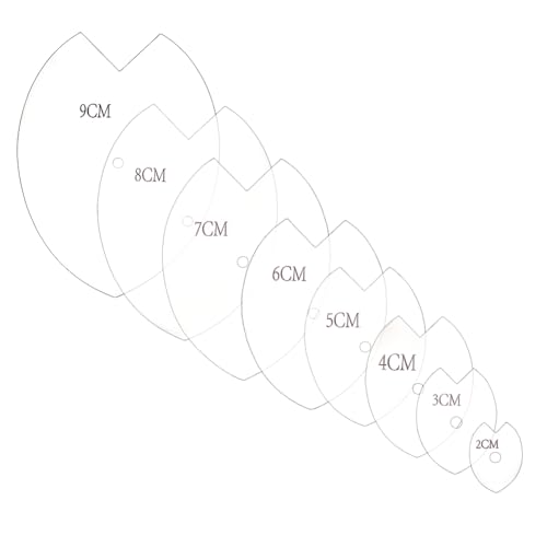 UNICRAFTALE 8 Stück 8 Größen Zeichenvorlage In Fischschwanzform Transparentes Acryl Wiederverwendbare Zeichenvorlage Geometrische Formen Malschablonen Für Heimwerker Scrapbooking Schulprojekte Basteln von UNICRAFTALE