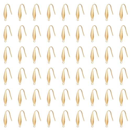 UNICRAFTALE 80 Stück 316 Ohrringhaken Aus Edelstahl 1.2 mm Ohrhaken Mit Kleinem Loch Und Schlaufen Goldene Ohrringhaken Aus Draht Schmuck Ohrring Beschläge Für Die DIY Ohrring Schmuckherstellung von UNICRAFTALE
