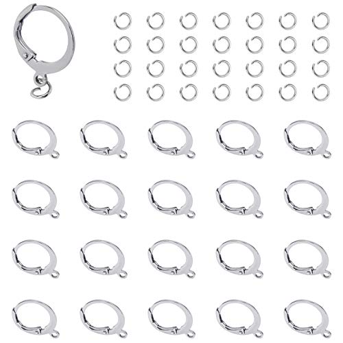 UNICRAFTALE 160 Stk Leverback Ohrring Haken Mit Biegeringen 304 Edelstahl DIY Ohrringe Leverback Ohrhaken Mit 1.5mm Loop Lever Back Hoop Ohrring Für DIY Weihnachtstag Ohrringe Herstellung von UNICRAFTALE