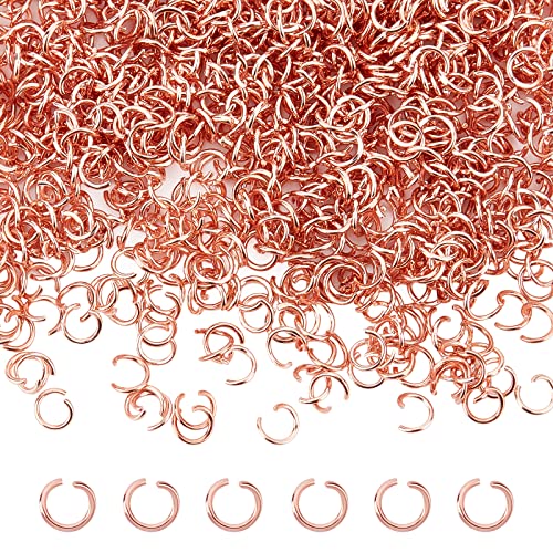 UNICRAFTALE Etwa 1000Stk 3mm offene Biegeringe Roségold 304 Edelstahl Biegeringe O-Form Offene Ringe Spaltringe Schmuckzubehör Für DIY Armbänder Halsketten Schmuckherstellung von UNICRAFTALE