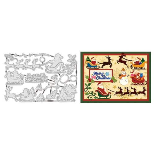 UNICRAFTALE Metall-Stanzformen, wiederverwendbar, Karbonstahl, Prägeschablonen für Weihnachten, Schneemann, Schlitten, Rahmen, Schablonen für Kartenherstellung, DIY, Basteln, Scrapbooking UNICRAFTALE Metall-Stanzformen, wiederverwendbar, Karbonstahl, Prägeschablonen für Weihnachten, Schneemann, Schlitten, Rahmen, Schablonen für Kartenherstellung, DIY, Basteln, Scrapbooking von UNICRAFTALE