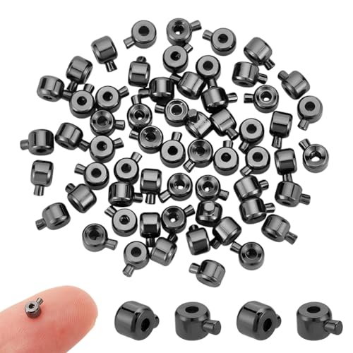 UNICRAFTALE Quetschperlen für Schmuckherstellung, 4,5 mm, Abstandshalter, Metall, klein, glatt, hohl, für Armband, Halskette, Zubehör, ca. 60 Stück UNICRAFTALE Quetschperlen für Schmuckherstellung, 4,5 mm, Abstandshalter, Metall, klein, glatt, hohl, für Armband, Halskette, Zubehör, ca. 60 Stück von UNICRAFTALE