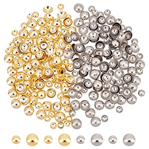 UNICRAFTALE Über 400 STK 2 Farben Blume Perlenkappen 4~6mm 304 Edelstahl Perlenkappen Metall Perlen Endkappe Schmuck Spacer Perlenkappen Für Armband Halskette Schmuckherstellung von UNICRAFTALE