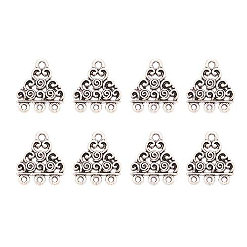 UNICRAFTALE Über 50 Stück Dreieck Anhänger Alloy Kronleuchter Komponenten Links Antique Silver Tone Charm Links Für Halskette Dangle Ohrringherstellung von UNICRAFTALE