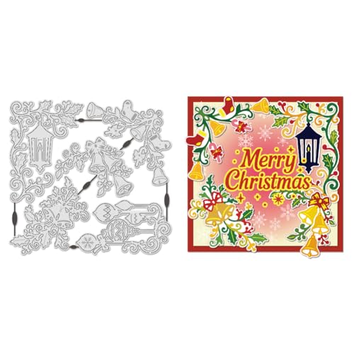 UNICRAFTALE Wiederverwendbare Metall-Stanzformen, Karbonstahl, Prägeschablonen, Weihnachtsglocke, Rahmen, Schablonen für Kartenherstellung, DIY, Basteln, Scrapbooking, Weihnachtsdekoration UNICRAFTALE Wiederverwendbare Metall-Stanzformen, Karbonstahl, Prägeschablonen, Weihnachtsglocke, Rahmen, Schablonen für Kartenherstellung, DIY, Basteln, Scrapbooking, Weihnachtsdekoration von UNICRAFTALE