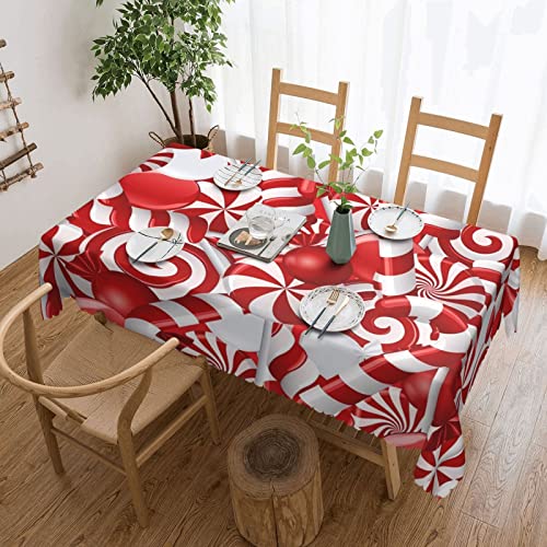 UNIOND Tischdecke mit Zuckerstangen-Druck, wasserdicht, quadratisch, für Küche, Party, Picknick, Esszimmer, Tischdekoration, 137 x 183 cm von UNIOND