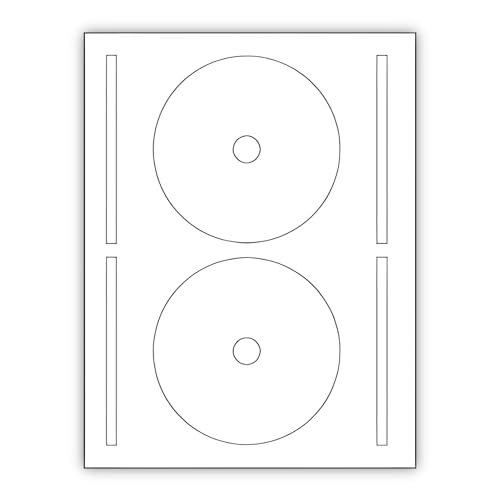 100 Bogen DIN A4 zu je 2 CD/DVD Etiketten Ø 117 = 200 bedruckbare CD/DVD-Etiketten, inkl. Positionierhilfe, mattweiß, selbstklebend. Kompatibel mit allen gängigen Drucksystemen und Softwareprogrammen. von UNIVERS GRAPHIQUE