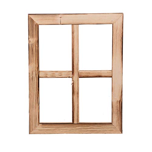 UNUS Deko Fenster aus Holz, Fensterrahmen im Vintage Design, Bilderrahmen rechteckig 35 x 27 x 1,5 cm von UNUS