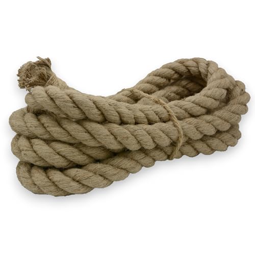 UNUS Naturfaser-Seil Juteseil gedreht Tauwerk Jute Tau Seil Tauziehen Absperrseil Handlauf 10mm 5m von UNUS