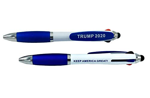 UNiQ Designs Tricolor USA-Stifte – Kompliment Trump Stifthalter, Bleistifthalter, Spitzer – Sprechender Trump-Wackelkopf (x2) Figur von UNiQ Designs