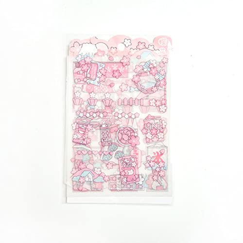 4 Stück/Satz Rosa Erdbeerkuchen Einhorn Dekorative Aufkleber Scrapbooking DIY Stick Label Tagebuch Briefpapier Album-D von UPCOT