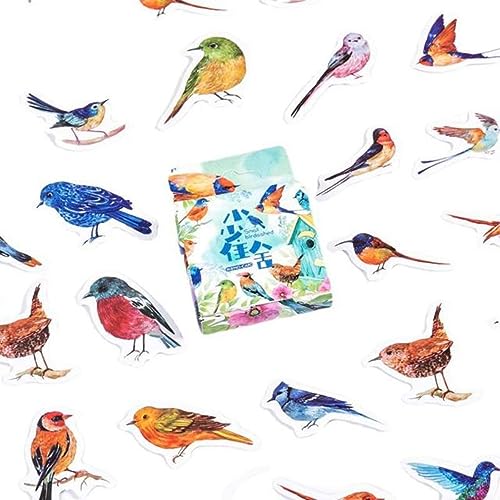 46 Stück Aquarell Vögel Spatz Vorgeschnitten Niedlich Ästhetisch Tagebuch Reisepapier Junk Journal Aufkleber Scrapbooking Briefpapier - als Foto von UPCOT