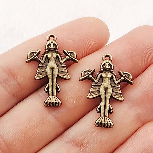 UPCOT 10 Stück Lilith Innana Shtar Charms Anhänger Dämonensiegel Anhänger Luzifer Satanische Herstellung DIY-Bronze von UPCOT