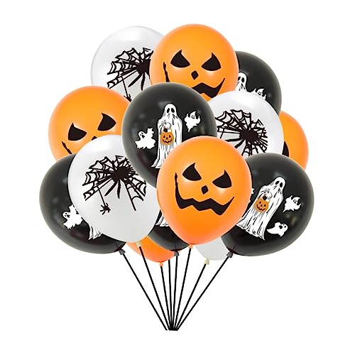 15St Kürbis-Spinnen-Ballon Dekorationen Halloween-Geisterballons Partyballon halloween luftballons halloween ballons Gespenster Latexballons Halloween-Ballonverzierung Emulsion UPKOCH von UPKOCH