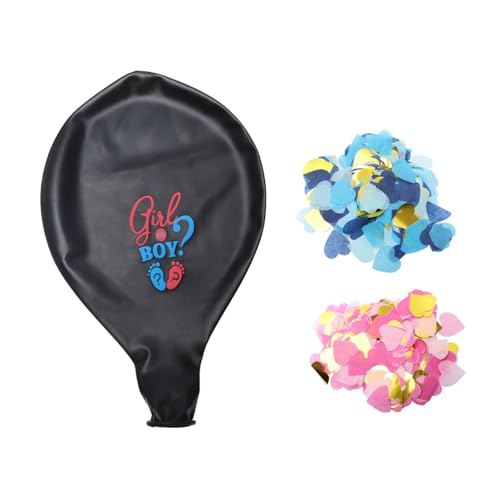 2 Sätze Ballon Requisiten für Babyfotos Geschlecht offenbaren Geschlecht enthüllen Party-Foto-Requisiten babyshowerparty kinder mitgebsel kindergeburtstag blea sexl Emulsion Black UPKOCH von UPKOCH