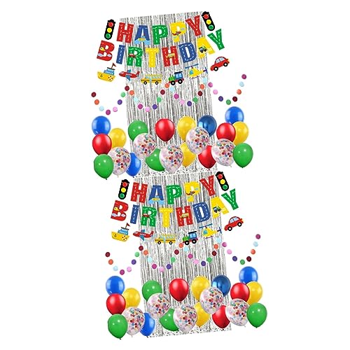 58 Stück 1 Buchstabe Geburtstagsbanner Luftballons Alles Zum Geburtstag Dekorationen Geburtstagsbanner Girlande Geburtstagsgirlande Transparenter Ballon Buchstabenbanner Kit UPKOCH von UPKOCH