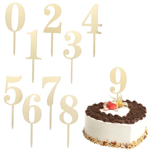 UPKOCH 1 Satz Digitale Torteneinlage Tortenaufsätze Für Geburtstage Sonic-kuchenaufsätze Zahlen-kuchenaufsatz Fee Cupcake Topper Jubiläum Kuchendekoration Kuchen -topper Acryl 20 Stück von UPKOCH