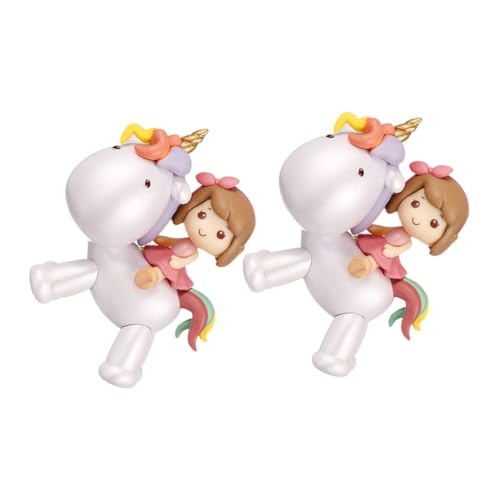 UPKOCH 1 Satz Einhorn Kuchendekoration Babypuppen Dekorationen Babyornament Babyparty Kuchenaufsätze Einhorn Mädchen Ornamente Kuchenaufsatz Cupcake Puppen Miniaturstatuen 2Stk von UPKOCH