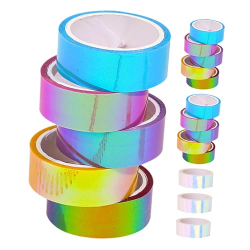 UPKOCH 1 Satz Farbverlaufsband Farbiges Klebeband Wasserfestes Klebeband Bastel Tape Regenbogen Klebeband Washi-tape Für Scrapbooking Sammelalbum Liefert Washi-tape Aus Papier Pvc 18 Stk von UPKOCH