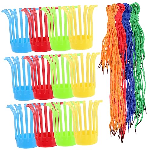 UPKOCH 1 Satz Handgewebter Blumenkorb Basteln Für Mädchen Im Alter Von 7–10 Jahren Korbflechtwerkzeuge Zum Selbermachen Gestrickte Korbspielzeuge Strickpakete Für Kinder Diy-kits Plastik von UPKOCH