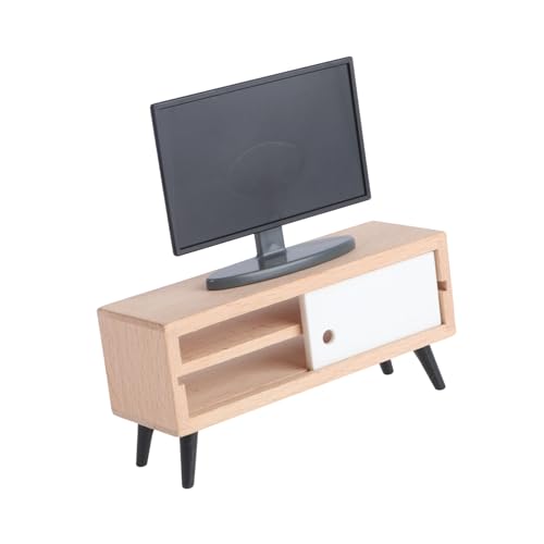 UPKOCH 1 Satz Mini-tv Miniatur Puppenmöbel Möbel Und Accessoires Fernsehen Fischtankverzierungen Zubehör Für Puppenstubenmöbel Kommode Puppenhausmöbel Heimdekoration Holz von UPKOCH