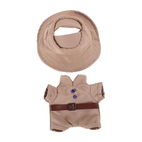 UPKOCH 1 Satz Puppenkleidung interaktive Puppen Babypuppenzubehör Puppenkostüm dekoratives Puppendekor wiederverwendbares Puppenkleid Puppen-Cartoon-Kleidung Puppen-Outfit Polyester Khaki von UPKOCH