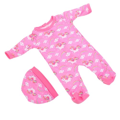 UPKOCH 1 Satz Simulationspuppenkleidung Mädchenpuppenspielzeug Dolly Mädchen 18-Zoll-Puppen-Outfit Kleidung Für Puppen Puppenkleidung Overall Outfit Für Puppe Violett Stoff von UPKOCH