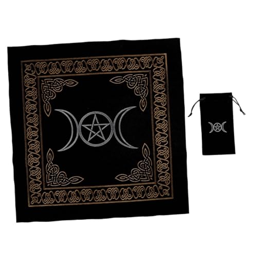 UPKOCH 1 Satz Tarot-Tischdecke Tarot-Lesetischdecke Tarot-Tischdekoration Tarot-Matte tarotkarten Set Tarot Karten Set mit Buch Weissagungs-Tischdecken Zubehör für Tarotkarten Stoff von UPKOCH