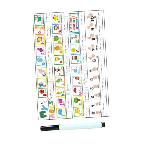 UPKOCH Löschbares Lernaufkleber-Set Alphabet-lernaufkleber Für Jungen Und Mädchen Wandbuchstaben-Aufkleber Löschbarer Stift Kindergarten-wandaufkleber von UPKOCH