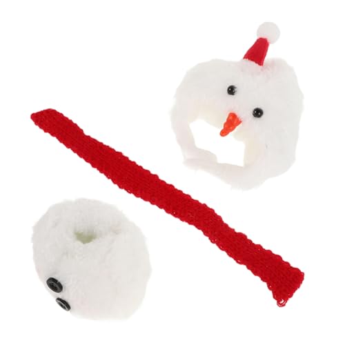 UPKOCH 1 Set Weihnachts Strampler Weihnachtskleidung Schneemann Zubehör Puppe Dekorative Mütze Mini Schal Zum Basteln Kleine Kleidung Zum Basteln Kleine Kleidung Dekoration von UPKOCH