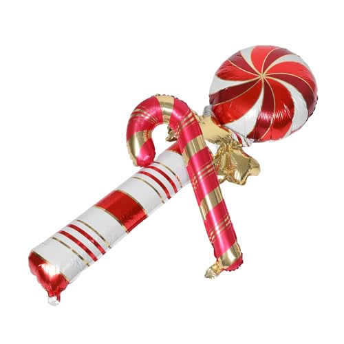 UPKOCH 1 Set Weihnachts Süßigkeitsballons Spielzeug Süßigkeiten Deko Ballon Süßigkeiten Sticks Party Ballon Dekore Aufblasbarer Ballon Dekorationsballon Für Dekoration Party von UPKOCH