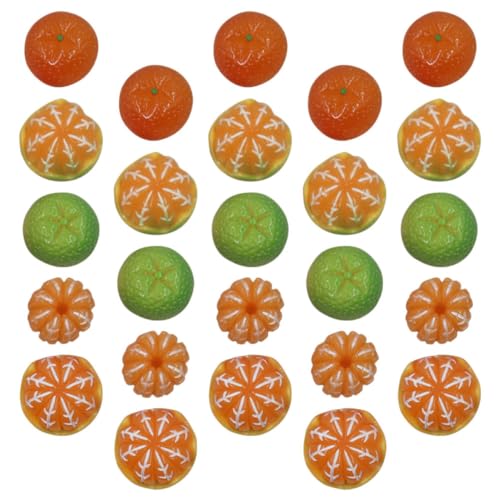 UPKOCH 100 STK künstliche orange Mini- gefälschte Orangen Mini-Perlen Ohrstecker Ornament Esstischzubehör winzige Küchendekoration Obst Dekorationen Anhänger schmücken 3D Charme Harz von UPKOCH