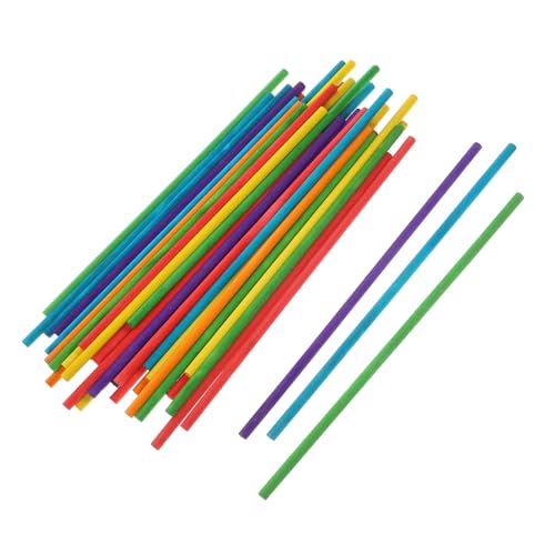 UPKOCH 100 Stk Bunte runde Holzstäbchen für Dübel zum Basteln bunte runde Stäbchen rundholzstäbe bastel materialien bunter kleiner Holzstab bunte Holzstäbchen hölzern Colorful von UPKOCH