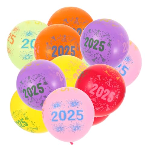 UPKOCH 100 Stück 12 Ballon Neujahr Dekoration Festliche Dekoration Neujahrsdekorationen Frohes neues Jahr 2025 Partydekorationen für das neue Jahr Partydekoration für das neue Jahr von UPKOCH