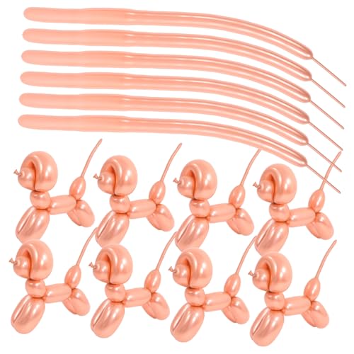 UPKOCH 100st Magischer Metallballon Hochzeitsballons Hochzeit Luftballons Hochzeit Dekoration Party-latexballons Party Lange Luftballons Partyballons Ballonmodellierung Rose Gold Emulsion von UPKOCH