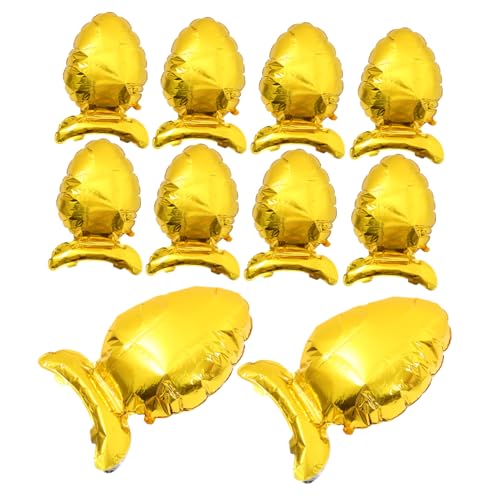 UPKOCH 10Pcs Osterei-Luftballon aus Aluminiumfolie easter teigroller ostern Folienballon Ostern Tischballonständer-Kit Osterballon Luftballons zu Ostern Aufblasbare Osterbälle Golden von UPKOCH