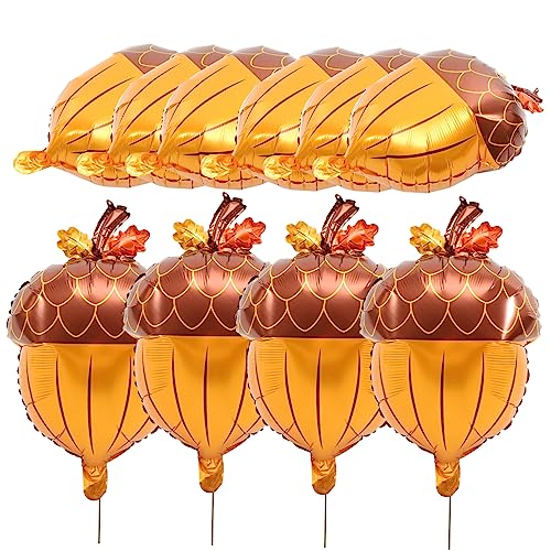 UPKOCH 10St Ballon aus Aluminiumfolie dekorative Tannenzapfenballons Tannenzapfen Kürbis Luftballons Herbstdeko große luftballons große ballons weihnachtsdeko Thanksgiving Day Luftballons von UPKOCH