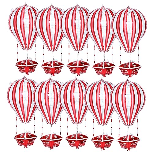 UPKOCH 10St Luftballons aus Aluminiumfolie Luftballons stanzen Ballondekoration Partyballons Grad Ballons party kinderparty Geburtstagsparty-Dekoration geburtstag ballon rot von UPKOCH