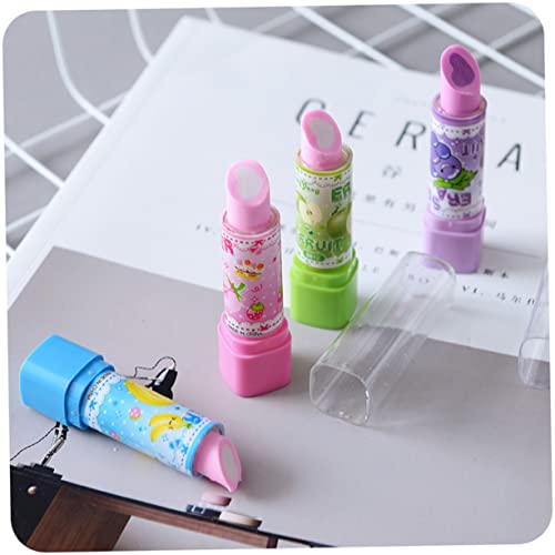 UPKOCH 10er Set Lippenstift Radiergummi Kreativer Schulbedarf Mit Fruchtigem Design Niedliche Radierer Für Schreibtisch Zubehör Geschenkidee Für Schüler Und Bastelprojekte Farbe von UPKOCH