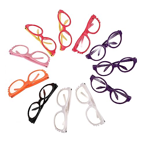 UPKOCH 11St Puppenbrille Minipuppen-Kostümbrille Mini-Gläser zum Basteln Cosplay-Brille USA-Brille kinder puppen kinderpuppe Kostümzubehör für Plastikpuppen Puppe Brillen Spielzeug von UPKOCH