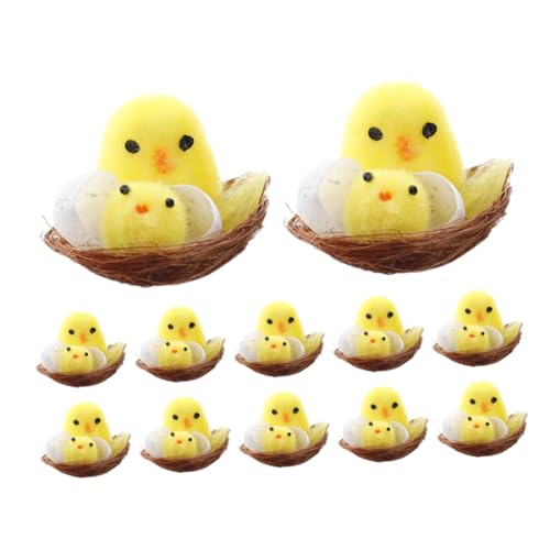 UPKOCH 12stücke Teiliges Mini Küken Ostern Dekofiguren Flauschige Küken Mit Nest Für Festliche Tischdekoration Und Ostern Party Favoriten Geeignet Für Wohnzimmer Garten Und Balkon UPKOCH 12stücke Teiliges Mini Küken Ostern Dekofiguren Flauschige Küken Mit Nest Für Festliche Tischdekoration Und Ostern Party Favoriten Geeignet Für Wohnzimmer Garten Und Balkon von UPKOCH